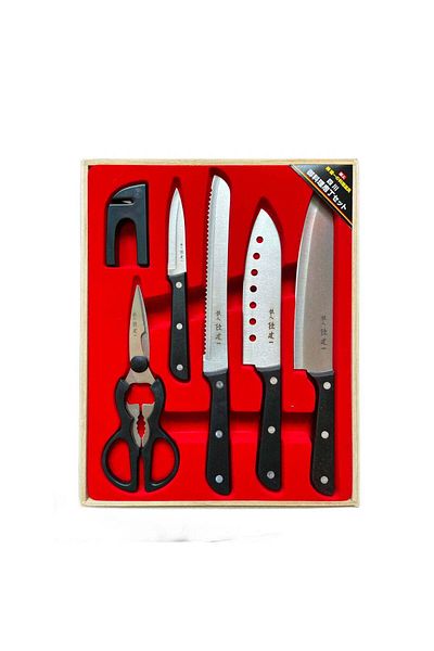 OEM 6-piece stainless steel Japanese kitchen knife gift set