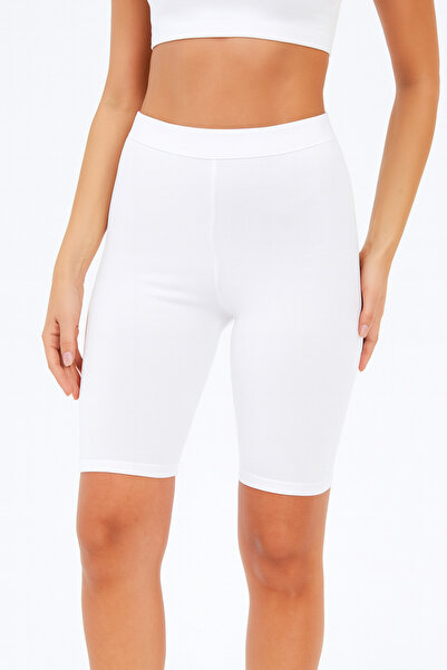 Q-EN Women's Black High Waist Above Knee Short Leggings – Sports and Daily Use