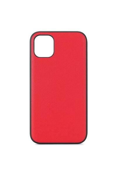 Meleovo Магнитен калъф Saffiano за iPhone 11 Pro Max (Червен/Черен)