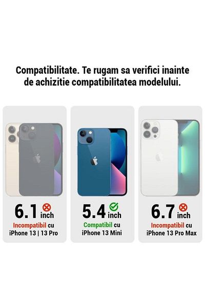 3MK Husa Clear, pentru iPhone 13 Mini, TPU Shock Absorber, Transparent