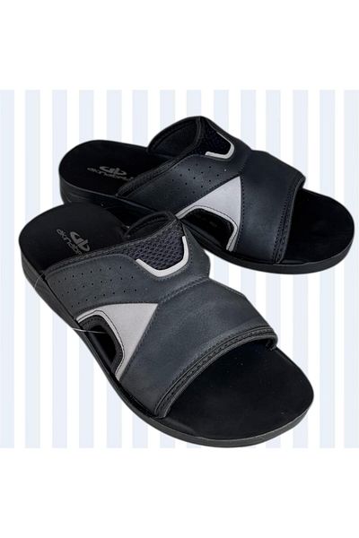 AkınalBella Men's Black Light Sole Home Daily Slippers