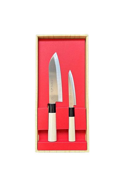 Yaxell Gift Set: 2 Japanese Santoku & Petty Kitchen Knives