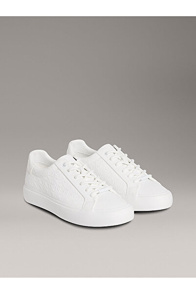 Calvin Klein Vulc Lace Up Mono Pu Beyaz Kadın Sneaker