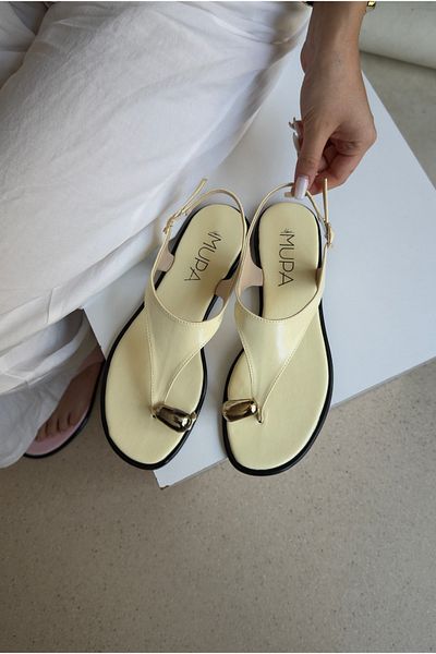 Mupa Shoes Γυναικεία Σανδάλια ΑΝΟΙΧΤΟ ΚΙΤΡΙΝΟ