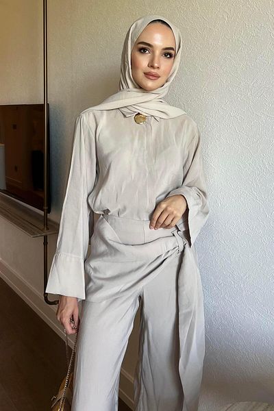 BİNAAR Allerli Trouser Suit Beige