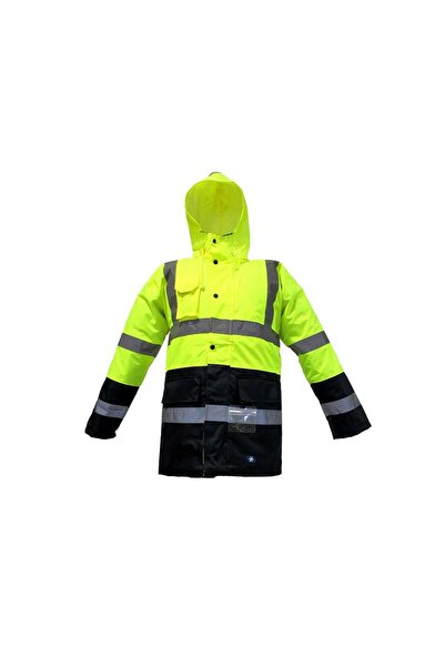 Junior JN1013 سترة أكسفورد مقاومة للماء باللون الأصفر والأزرق الداكن مقاس M