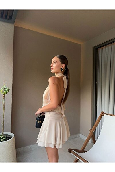 BB Bensu Buyruk SİENA BEJ ELBİSE