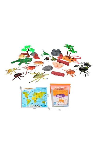 Toybox 30pcs Insect Animal Figure Toys Set Non Toxic Multicolored 3+ Year