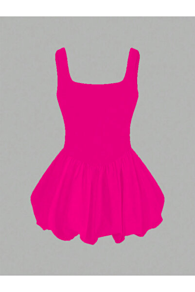 peelter Kadın Yazlık Askılı Balon Etek Mini Elbise