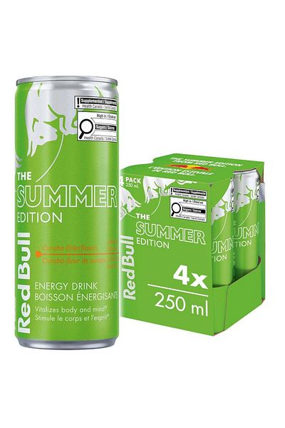 Red Bull Summer Energy Drink, Elderflower Coruba, with 114mg of Caffeine, Taurine & Vitamin B