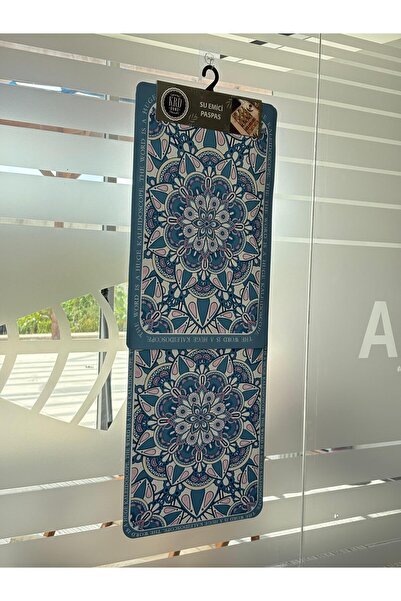 ARVALE 2’li Emici Tezgah Üstü Paspas Seti | 38x57 cm + 38x100 cm | Şık Desenli Tasarım