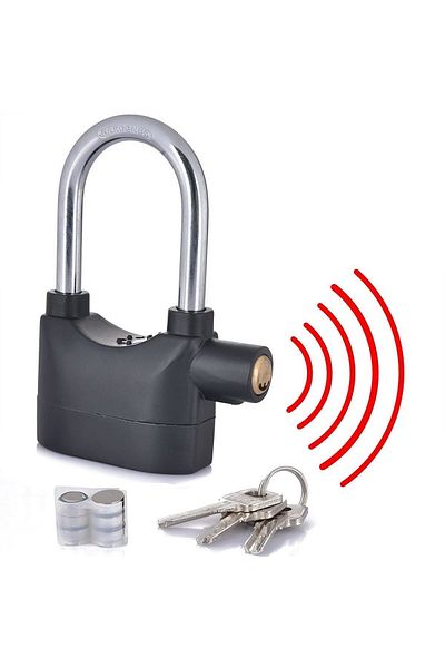 barste Massive Lock with Integrated Alarm, Advanced Protection for Bike and Gate