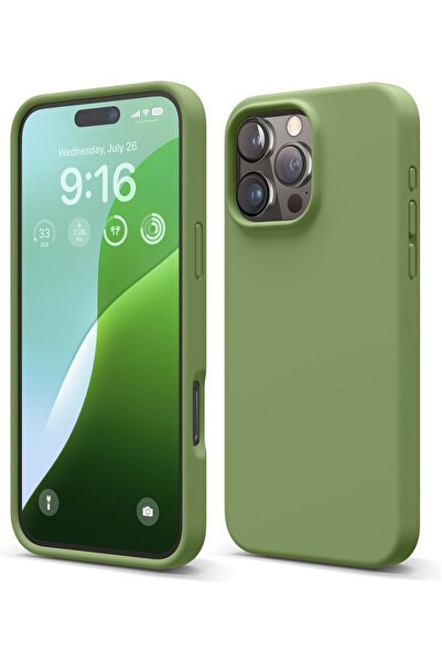 Shopi غطاء حماية كامل للجسم من السيليكون السائل من إيلاجو لهاتف آيفون 16 برو ...