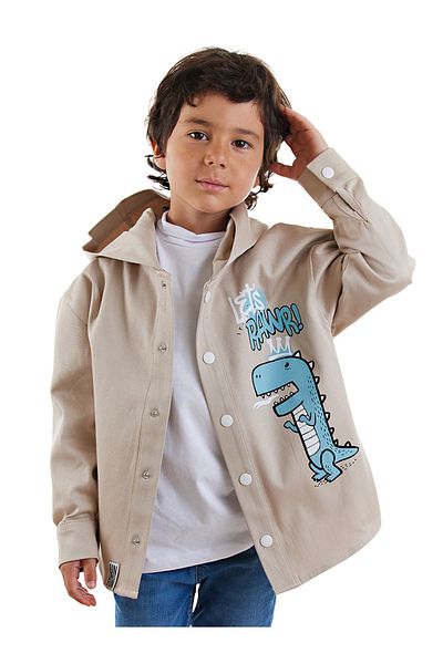 Denokids Dino Oversize Gabardine Boy's Shirt Jacket