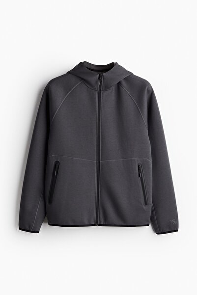 H&M Kapüşonlu ve Fermuarlı Spor Üstü DryMove™