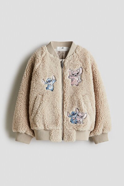 H&M Aplikeli Pelüş Pilot Ceketi