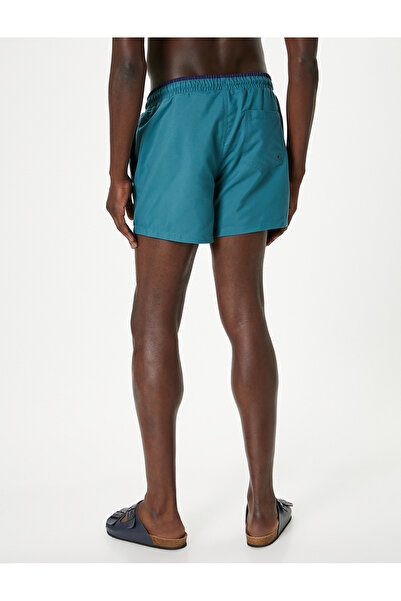 Koton Deniz Şortu Mini Oversize Beli Bağcıklı