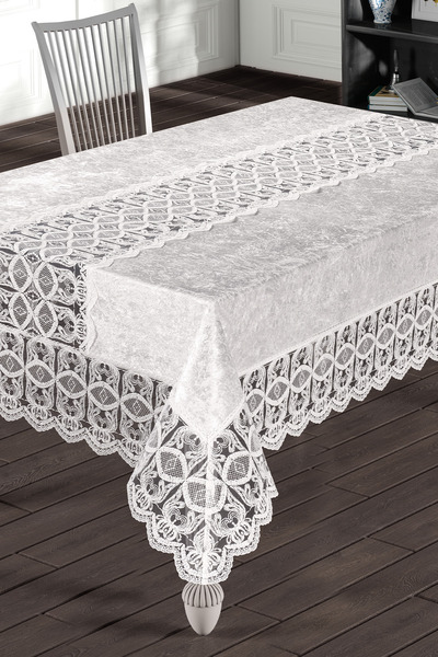 Annalisa Mod 1 Κάλυμμα τραπεζιού από γαλλικό δαντέλα βελούδο