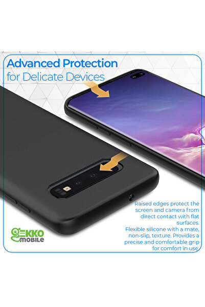 Gekko Mobile Carcasă pentru Samsung S10 5G (G977) - Silicon Jelly, Soft Gekko UltraSlim (0.3mm) Fără amprente - NEGRU