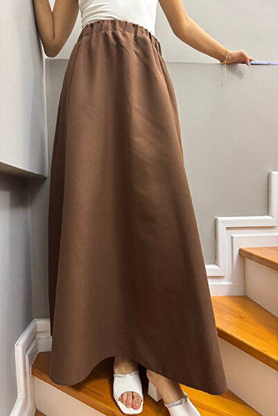 VıoShıne Fusta oversize din țesătură Liza, cu buzunare și talie elastică, pen...