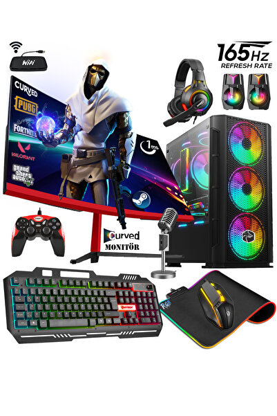 Gamepage Angel X9 Ryzen 5 5500 16Gb 512GB SSD R9 370 24" 165Hz 4GB 256BİT Oyu...