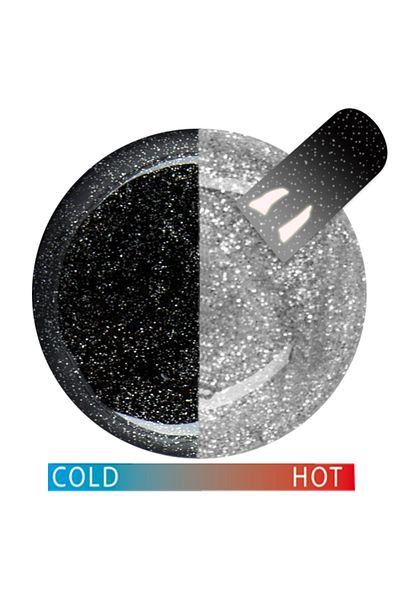 Cupio Glitterový termální gel černo-bílý