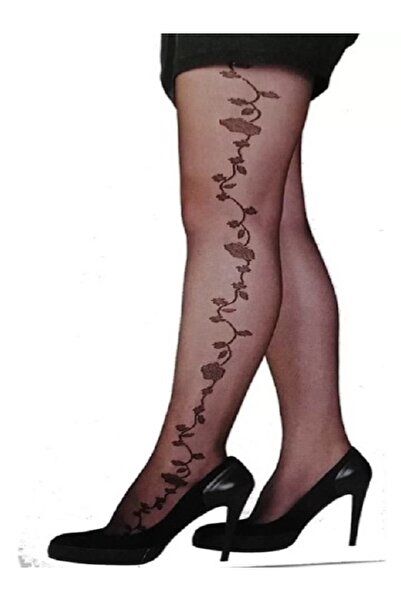 NİSABELLA Women's Thin Patterned Pantyhose