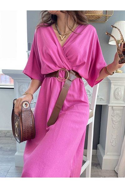 LİSAA BUTİK Double-breasted Belted Dress