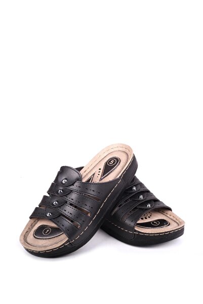 Papuçsepeti Shoe Basket 4870 Hera Women's Orthopedic Comfortable Sole Daily Slippers