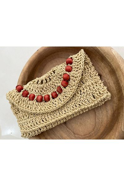 His Art Workshop Paper String Modern Beaded Bag
