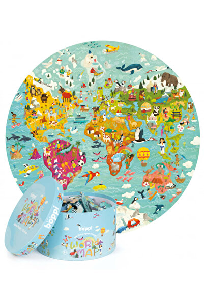 boppi Puzzle rotund, 150 piese, - Harta Lumii