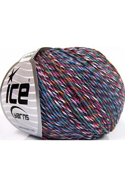 Ice yarns 8x50 جرام. خيوط صيفية ملونة من الأكريليك، قطنية باللون الوردي، الأز...