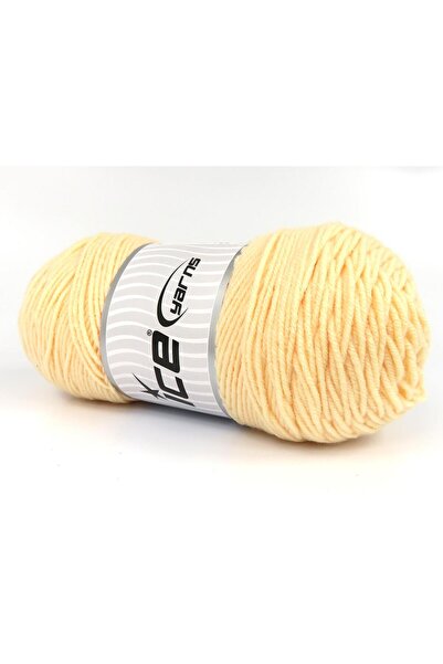 Ice yarns 2×200 جرام. خيوط صوفية شتوية بلون برتقالي فاتح، خيوط مسطحة، صوف ممش...