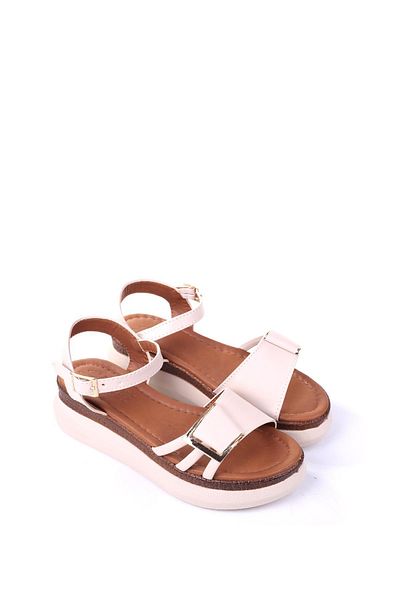 Castle Black Shoe Basket Ft-603 Comfortable Sole Buckle Casual Women's Sandals