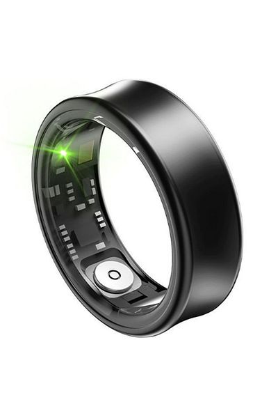 REDz Accessories XO-RS01 Smart Ring, Sleep and Oxygen Monitoring, Heart Rate Monitor, Metallic, Black