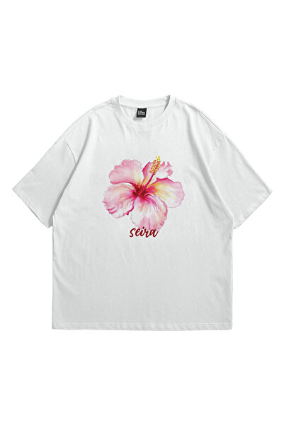 Premium Baskılı Seira Flower Oversize T-shirt