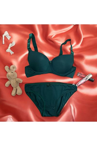 Tendora Supported Bra Panty Set with Bow Detail