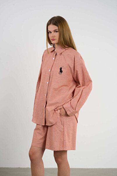 HANIQA Women's Plus Size Striped Shorts Suit 44-50