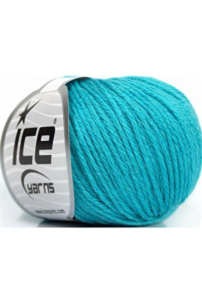 Ice yarns 6×50 جرام. خيوط ميرينو للأطفال، أكريليك، صوف ميرينو، لون تركواز، لل...