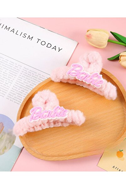 REBORN DESIGN Barbie Yazılı Bebek Pembesi Renk Fiyonk Model 12 cm Mandal Toka