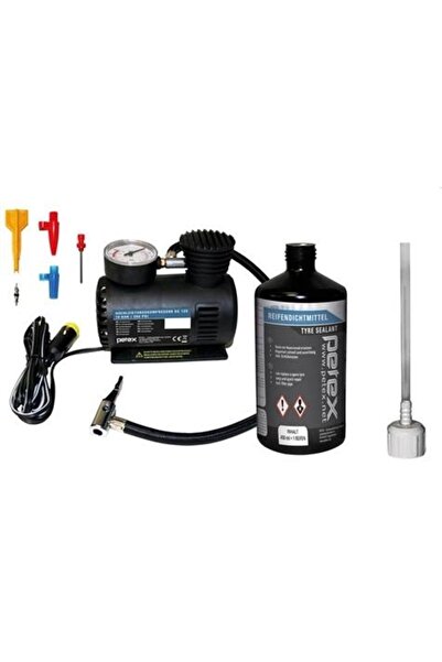 PETEX Set de reparații pentru anvelope 445100PX, compresor de aer 12V, presiu...