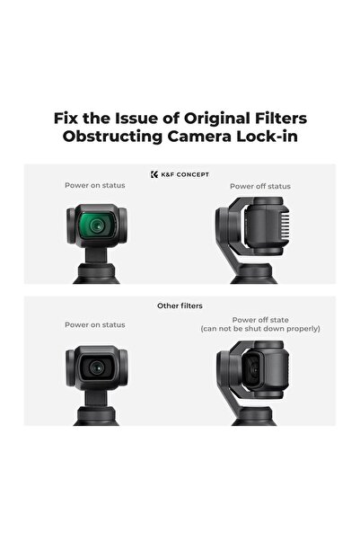 K&F CONCEPT Magnetic Black Mist 1/2 Filter ( DJI Osmo Pocket 3 combo Uyumlu )