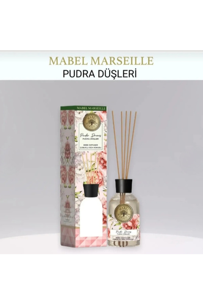 mabel marseille Oxy MABEL Pudra Düşleri Reed Difüzör Çubuklu Oda Kokusu 100 m...