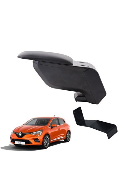 3 Tıkla Renault Clio 5 2021 Delmesiz Çelik Ayaklı Siyah Kolçak Kol Dayama