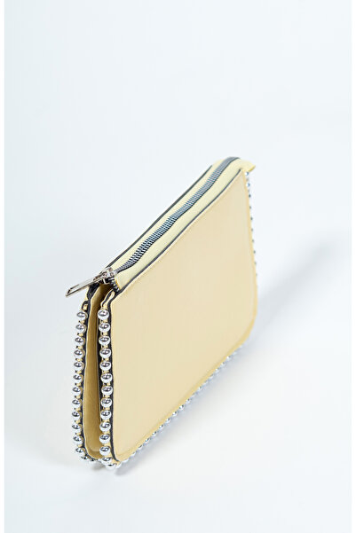 Zenvia Mini Beaded Zipper Closure Women's Shoulder and Portfolio Bag