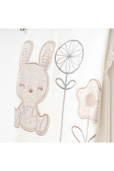 Aziz Bebe Baby Girl Rabbit Patterned 100% Cotton 10' Hospital Release Bodysuit Set 0 Months - 3 Months Size