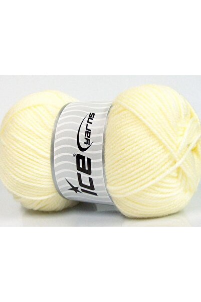 Ice yarns 4x100 جرام. خيوط أكريليك مفضلة بلون أصفر ليموني للشتاء، خيوط مسطحة،...