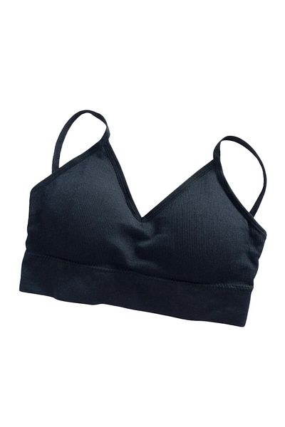Mixbo Women's Sports Bra with Adjustable Straps, Seamless, Push Up, Black S/M
