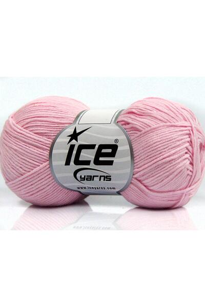 Ice yarns 8x50 جرام. قطن نقي فاخر، قطن وردي فاتح للأطفال، خيوط صيفية، قطن، 10...