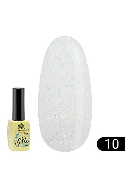global fashion Bază pentru unghii Opal Rubber Base, Global Fashion 8 ml, 10